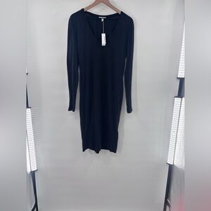 Standard James Perse Classic Black Long Sleeve Bodycon Dress Size 4 (XL)